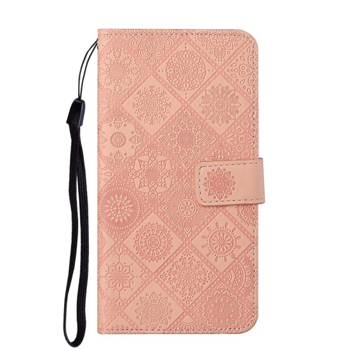 Bild 2,  Samsung Galaxy S22 Plus Fodral Tryckta Mandala Blommor Roséguld - Teknikhallen.se