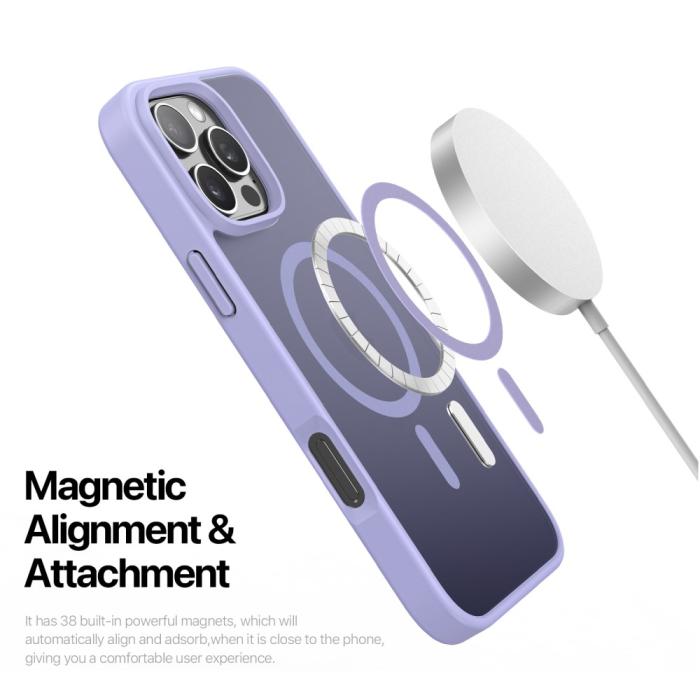 Bild 5, DUX DUCIS DUX DUCIS iPhone 16 Pro Skal MagSafe Yind Series Matt Lila - Teknikhallen.se