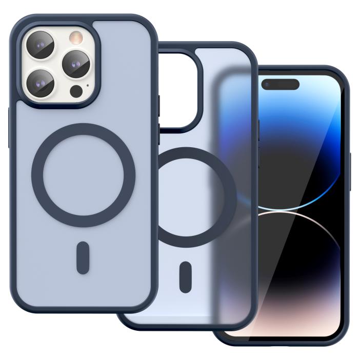 Bild 2, ColorPop ColorPop iPhone 14 Pro Skal CH MagSafe Matt Mörk Blå - Teknikhallen.se