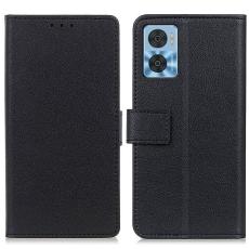  Motorola Moto E22i Fodral L&auml;der Svart - Teknikhallen.se