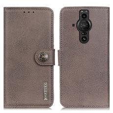 KHAZNEH KHAZNEH Sony Xperia Pro-I Fodral L&auml;der Gr&aring; - Teknikhallen.se