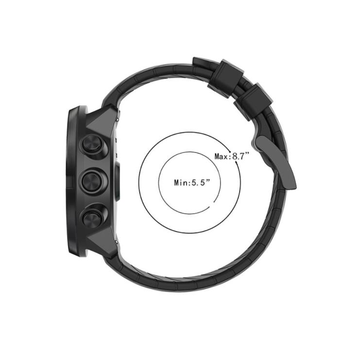 Bild 4,  Suunto Silikon Armband Twill Textur (24mm) Grå - Teknikhallen.se