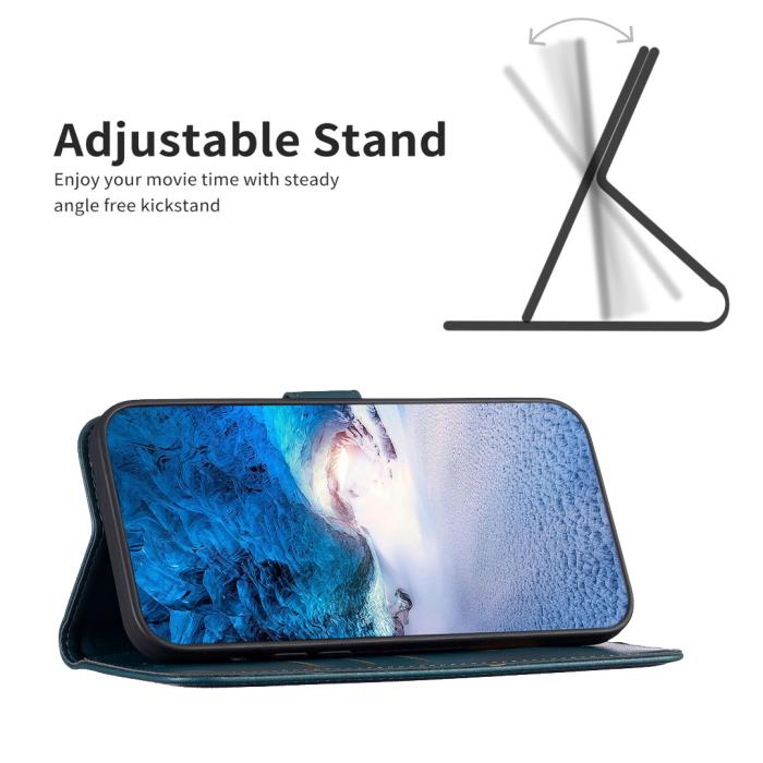 Bild 6, BINFEN BINFEN iPhone 17 Pro Fodral Läder Grön - Teknikhallen.se