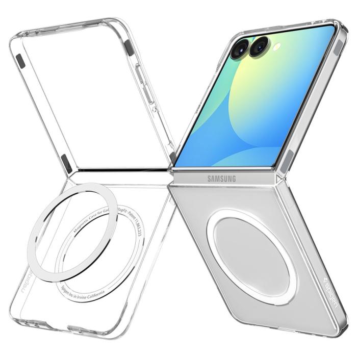 Bild 3, Spigen Spigen Samsung Galaxy Z Flip 7 Skal MagSafe AirSkin Crystal Clear - Teknikhallen.se