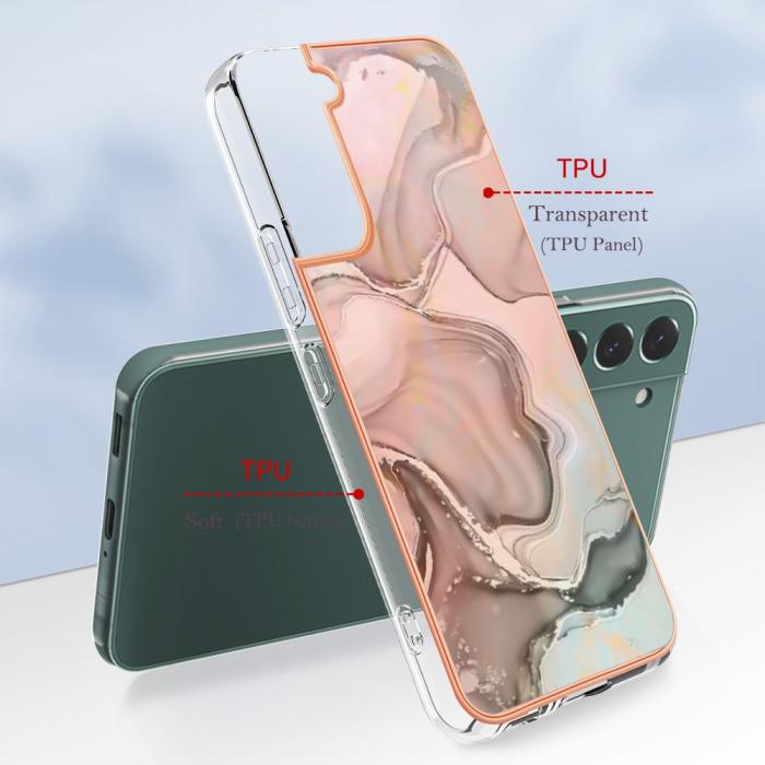Bild 6,  Samsung Galaxy S23 Plus Skal Marmor TPU Rosa - Teknikhallen.se