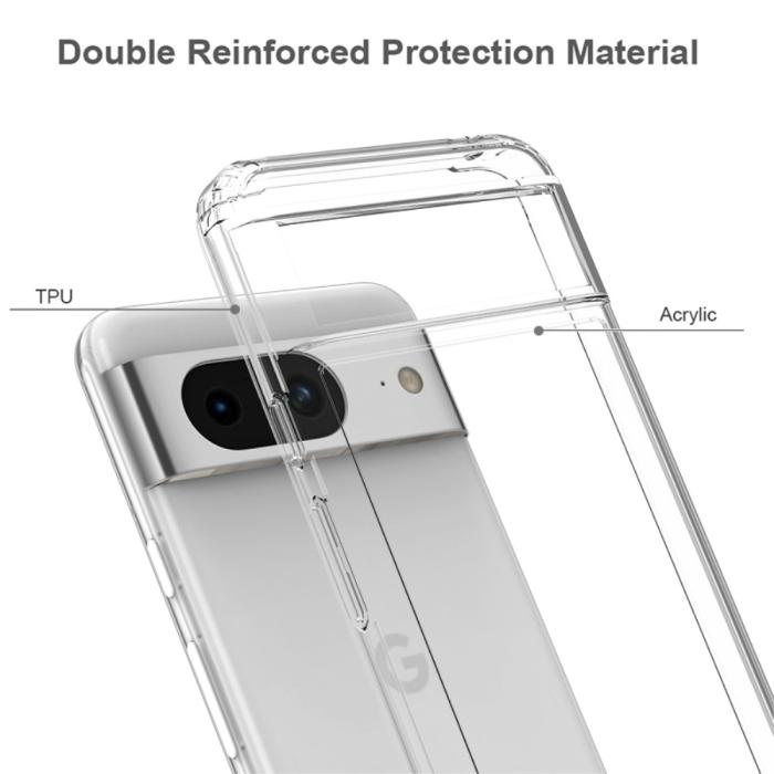 Bild 3,  Google Pixel 8 Skal Akryl/TPU Hybrid Transparent - Teknikhallen.se