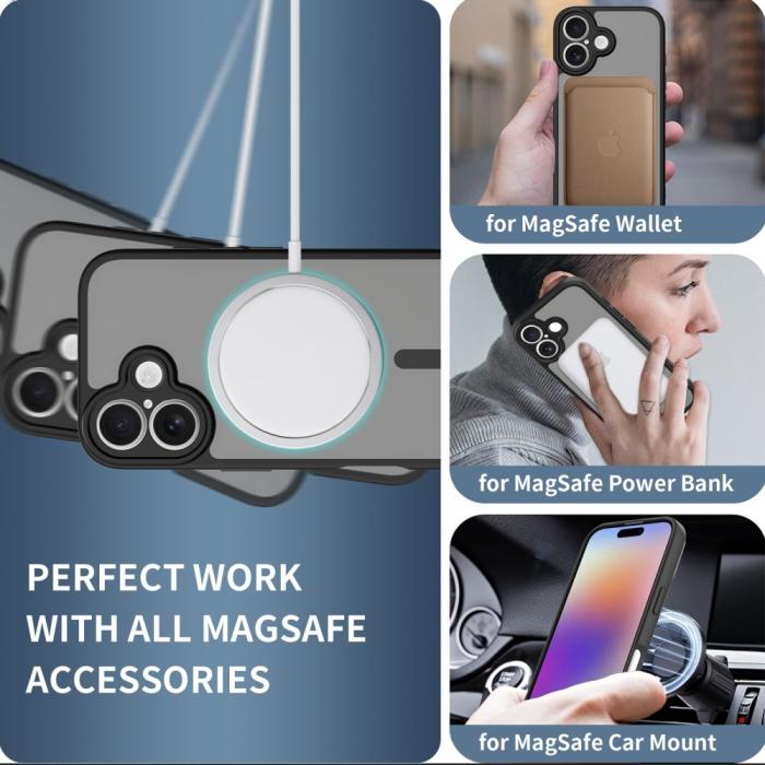 Bild 4, Tech-Protect Tech-Protect iPhone 17 Skal MagSafe BasicMag Matt Svart - Teknikhallen.se