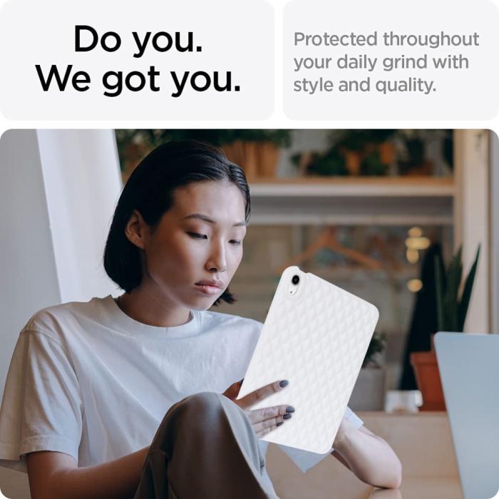Bild 3,  iPad Air 2026-2020 Skal Diamond Textur TPU Vit - Teknikhallen.se