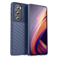  Motorola Edge 30 Pro Skal Twill Textur Bl&aring; - Teknikhallen.se