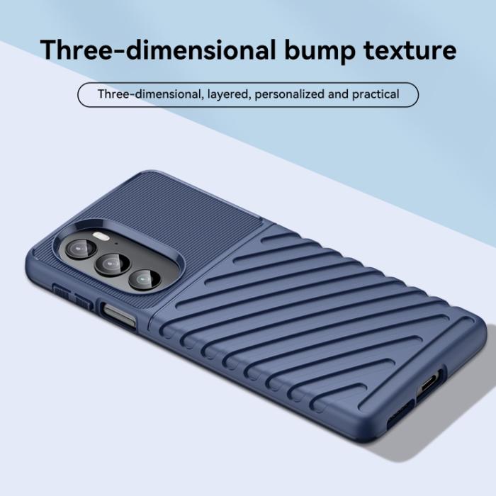 Bild 3,  Motorola Edge 30 Pro Skal Twill Textur Blå - Teknikhallen.se