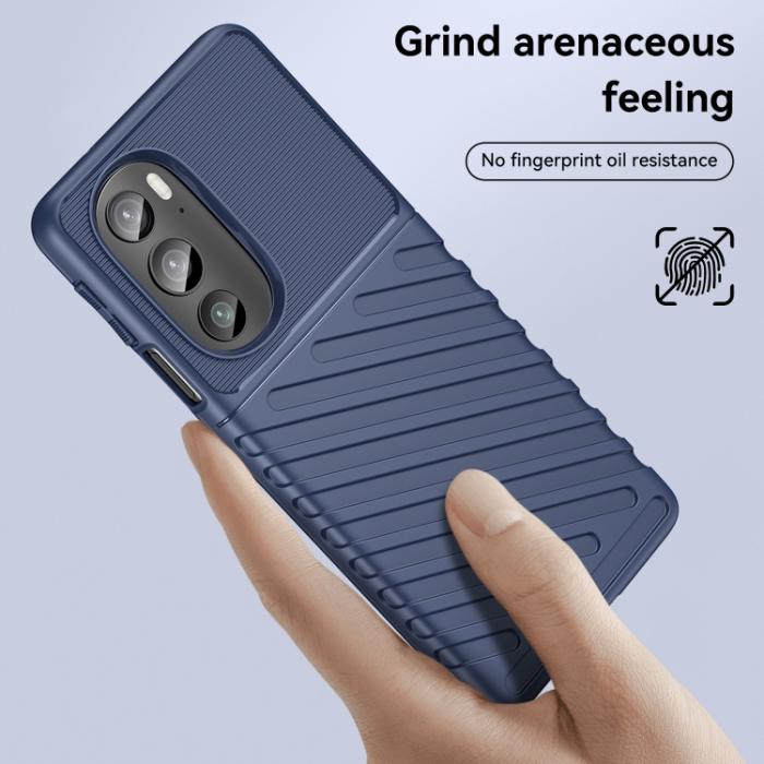 Bild 4,  Motorola Edge 30 Pro Skal Twill Textur Blå - Teknikhallen.se