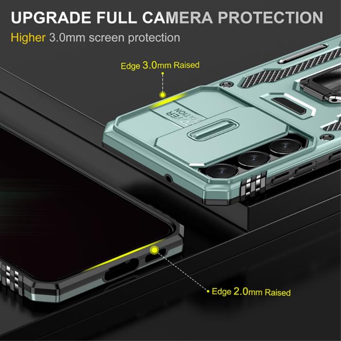 Bild 3,  Samsung Galaxy S23 Plus Skal Ring CamShield Grön - Teknikhallen.se