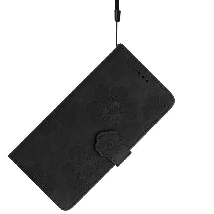 Bild 6,  Samsung Galaxy S24 Ultra Fodral Blommigt Tryck Svart - Teknikhallen.se