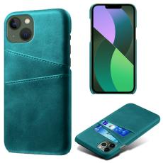  iPhone 15 Plus Skal L&auml;der Med 2 Kortfack Gr&ouml;n - Teknikhallen.se