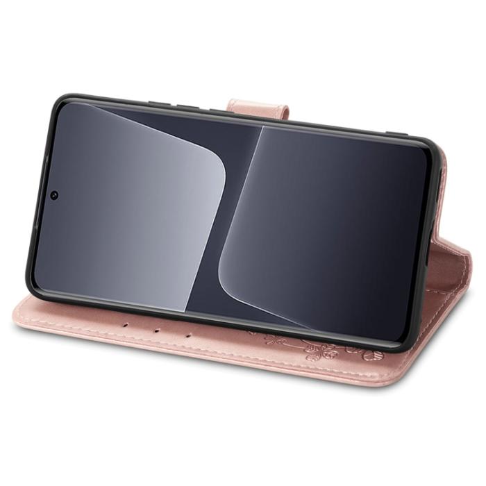 Bild 4,  Xiaomi 13 Pro 5G Fodral Med Blommigt Tryck Roséguld - Teknikhallen.se