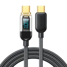 JOYROOM Joyroom 1.2m 100W PD USB-C / USB-C Nylonkabel Svart - Teknikhallen.se