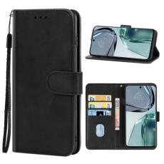  Motorola Moto G62 5G Fodral Solid L&auml;der Svart - Teknikhallen.se