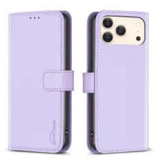 BINFEN BINFEN iPhone 17 Pro Fodral L&auml;der Lila - Teknikhallen.se