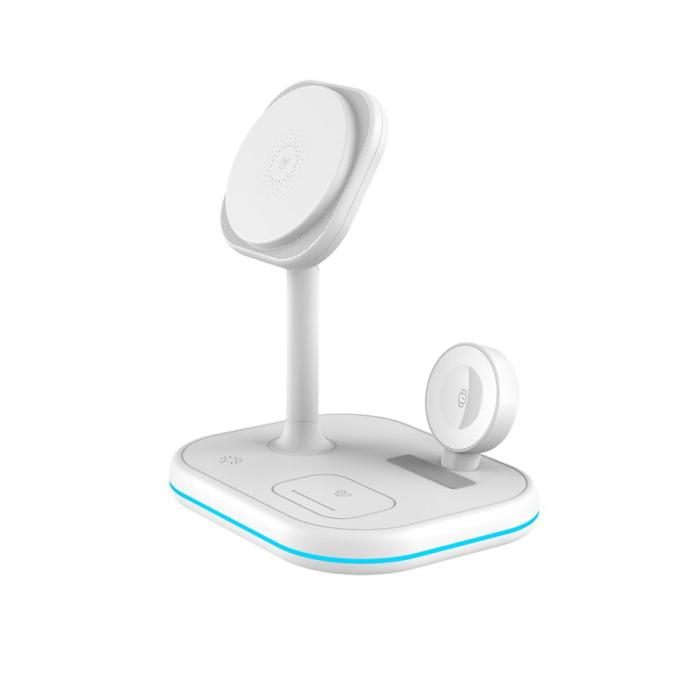 Bild 3, Tech-Protect Tech-Protect 15W 3in1 Magnetisk MagSafe Laddare Vit - Teknikhallen.se