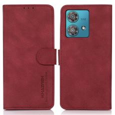 KHAZNEH KHAZNEH Motorola Edge 40 Neo 5G Fodral Retro L&auml;der R&ouml;d - Teknikhallen.se