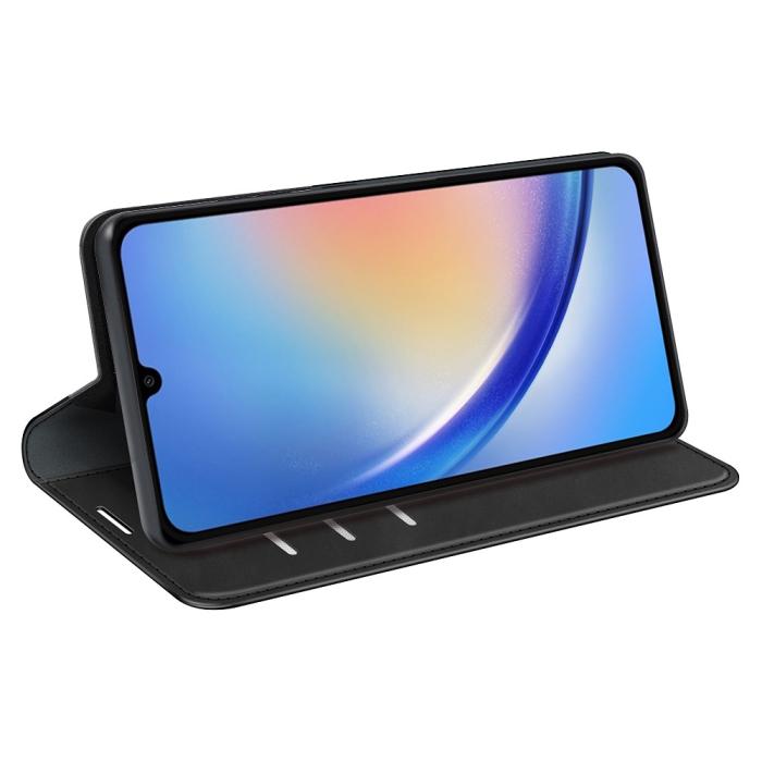 Bild 3,  Samsung Galaxy A35 5G Fodral Flip Skin Touch Svart - Teknikhallen.se