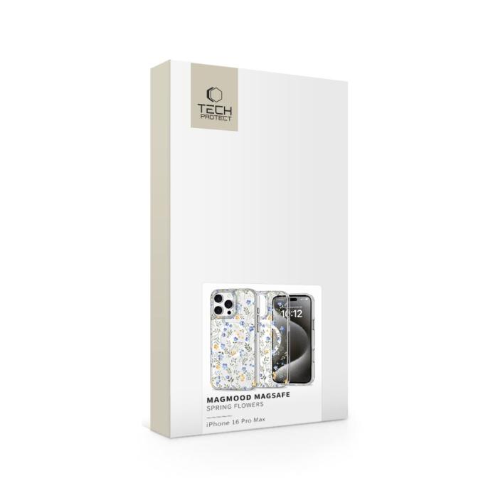 Bild 2, Tech-Protect Tech-Protect iPhone 16 Pro Max Skal MagSafe MagMood Spring Flowers - Teknikhallen.se
