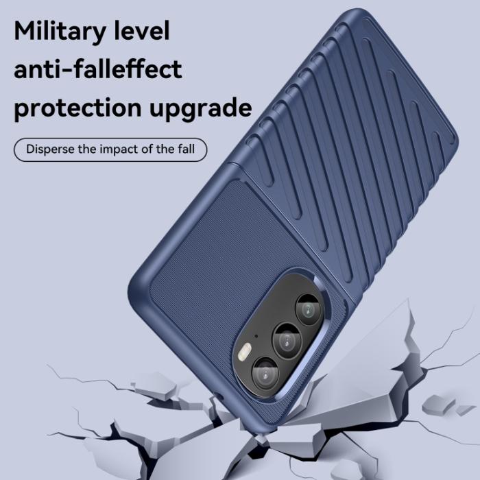 Bild 6,  Motorola Edge 30 Pro Skal Twill Textur Blå - Teknikhallen.se