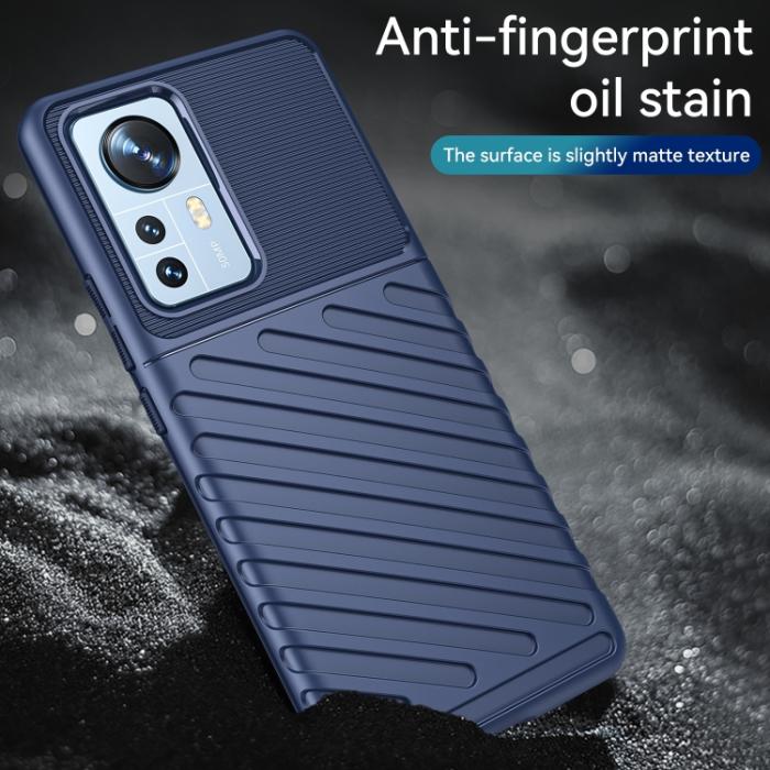 Bild 5,  Xiaomi 12 Pro Skal Twill Textur Blå - Teknikhallen.se