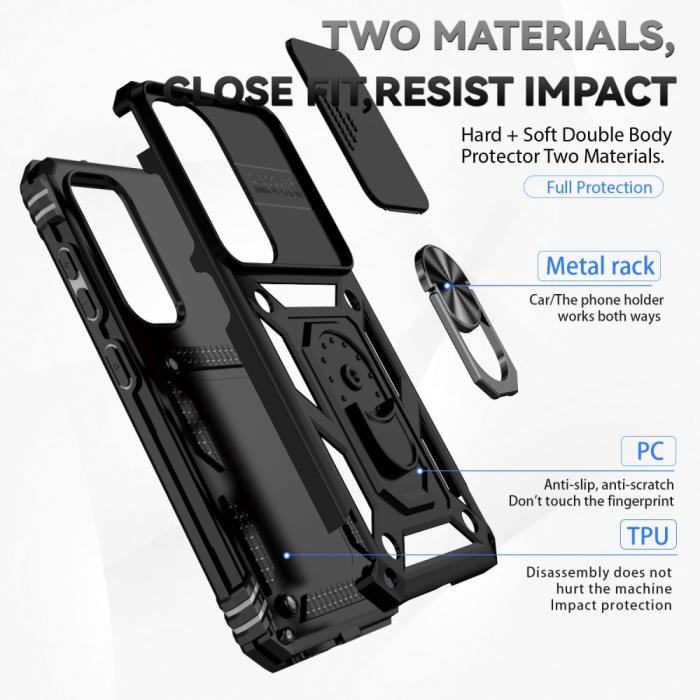 Bild 6,  Samsung Galaxy S23 Plus Skal CamShield Ring Svart - Teknikhallen.se