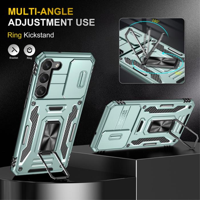 Bild 4,  Samsung Galaxy S23 Plus Skal Ring CamShield Grön - Teknikhallen.se