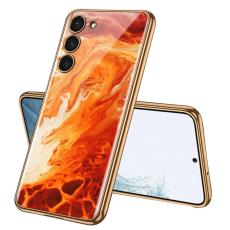 GKK GKK Galaxy S24 Skal H&auml;rdat Glas Electroplate R&ouml;d Agat - Teknikhallen.se