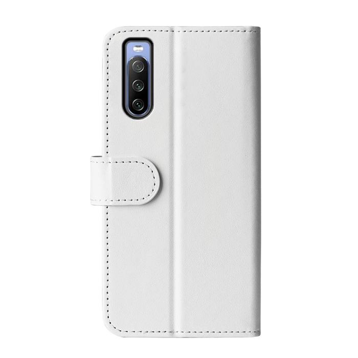 Bild 6,  Sony Xperia 10 IV Fodral Crazy Horse Läder Vit - Teknikhallen.se