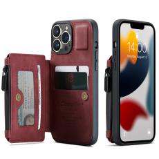 CASEME CASEME iPhone 13 Pro Skal Med Magnetisk Pl&aring;nbok R&ouml;d - Teknikhallen.se