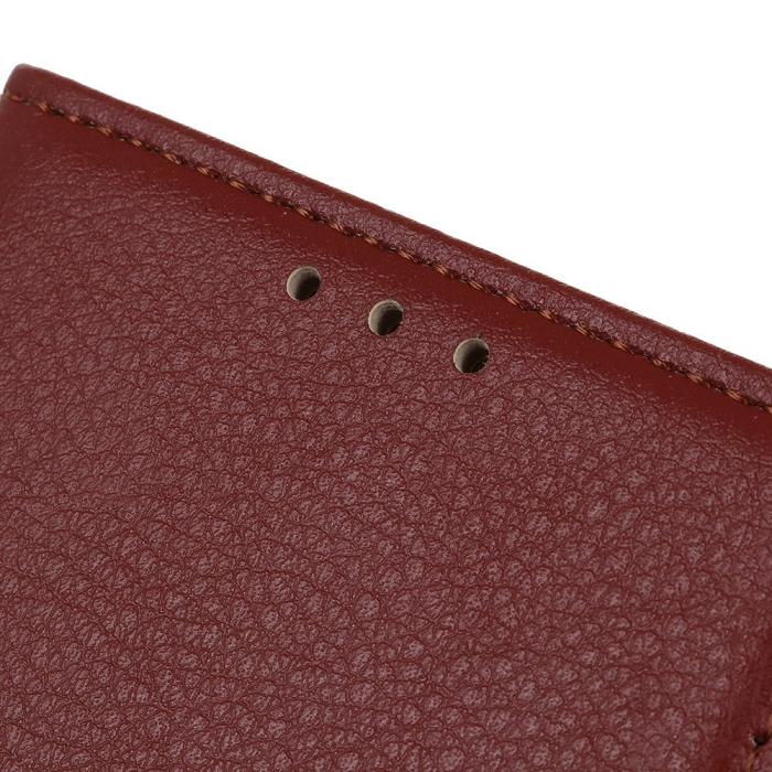 Bild 5,  OnePlus Nord 2T 5G Fodral Litchi Läder Brun - Teknikhallen.se