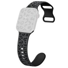  Apple Watch 38/40/41/42 Klockarmband Leopard Gr&aring;/Svart - Teknikhallen.se