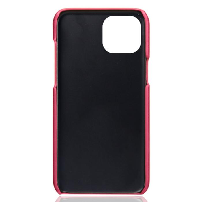 Bild 4,  iPhone 15 Plus Skal Läder Med 2 Kortfack Rosa - Teknikhallen.se