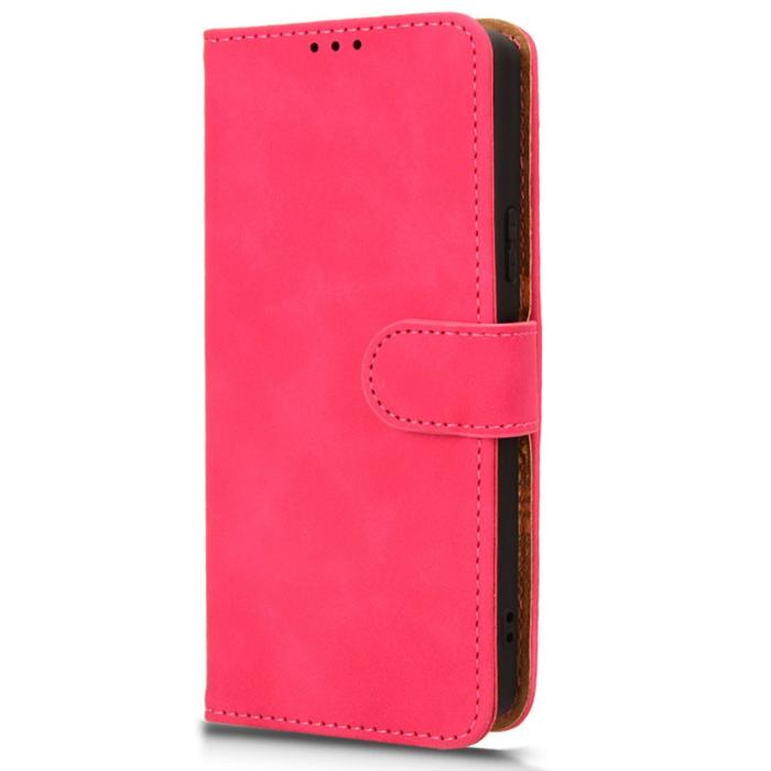 Bild 6,  Sony Xperia 10 VI Fodral Skin Touch Läder Fodral Rosa - Teknikhallen.se