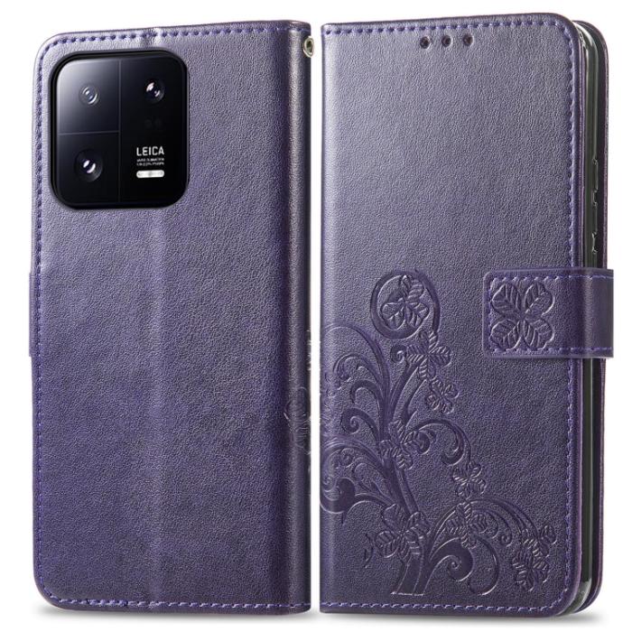 Bild 2,  Xiaomi 13 Pro 5G Fodral Med Blommigt Tryck Lila - Teknikhallen.se