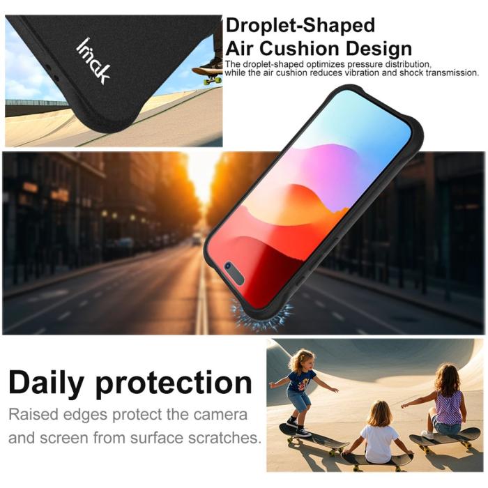 Bild 3, IMAK IMAK iPhone 17 Skal TPU Shockproof Airbag Svart - Teknikhallen.se