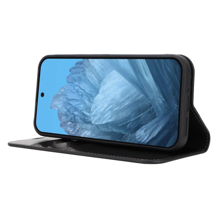 Bild 4,  Google Pixel 9 Pro XL Fodral Crazy Horse Läder Svart - Teknikhallen.se