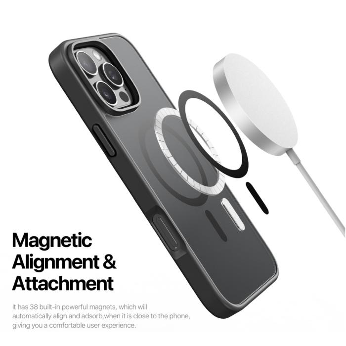Bild 5, DUX DUCIS DUX DUCIS iPhone 16 Pro Max Skal MagSafe Yind Series Matt Svart - Teknikhallen.se