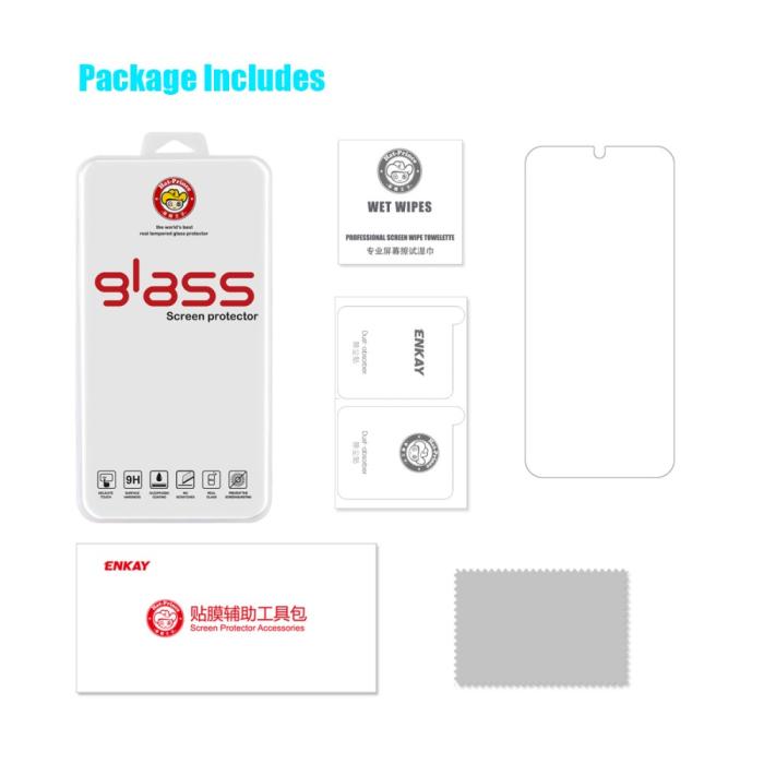 Bild 6, ENKAY ENKAY Samsung Galaxy A14 4G/5G Skärmskydd Härdat Glas - Teknikhallen.se