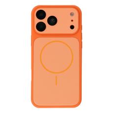  iPhone 18 Pro / 17 Pro Skal MagSafe Med Linsskydd Orange - Teknikhallen.se