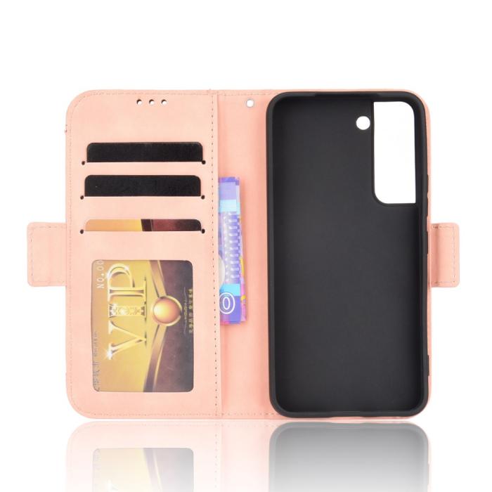 Bild 6,  Samsung Galaxy S22 Plus Fodral Avtagbart Kortfodral Ljus Rosa - Teknikhallen.se