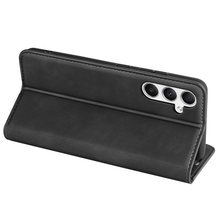Bild 4,  Samsung Galaxy A35 5G Fodral Flip Skin Touch Svart - Teknikhallen.se