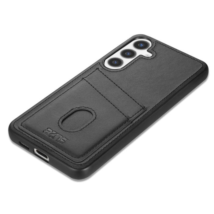 Bild 4, AZNS AZNS Samsung Galaxy S25 Skal Med Kortfack Läder Svart - Teknikhallen.se