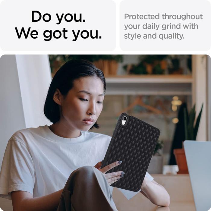 Bild 3,  iPad Air 2026-2020 Skal Diamond Textur TPU Svart - Teknikhallen.se