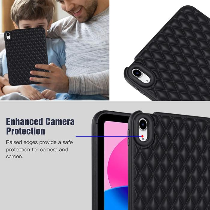 Bild 5,  iPad Air 2026-2020 Skal Diamond Textur TPU Svart - Teknikhallen.se