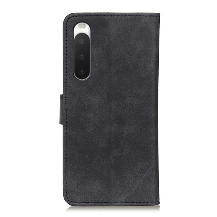 Bild 3, KHAZNEH KHAZNEH Sony Xperia 10 IV Fodral Retro Läder Svart - Teknikhallen.se