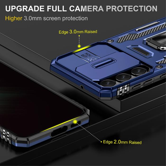 Bild 3,  Samsung Galaxy S23 Plus Skal Ring CamShield Blå - Teknikhallen.se
